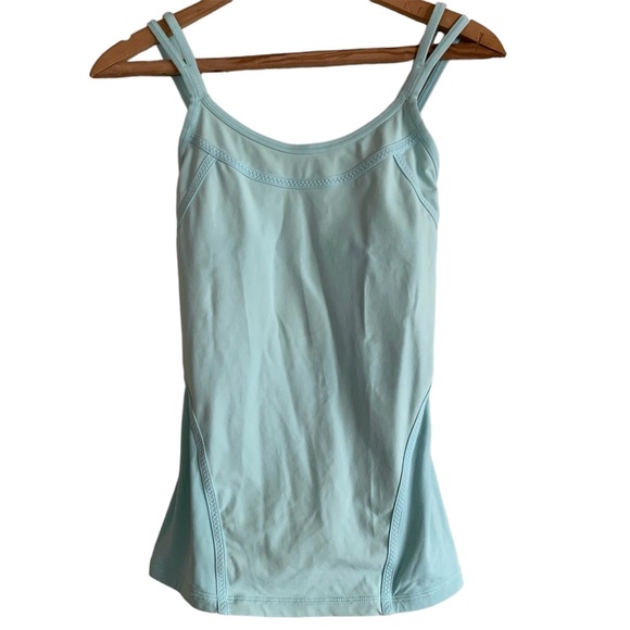 Lululemon Ignite Strappy Tank Top Aquamarine Size 4 W1D08S Shelf Bra (No Pads) - Picture 2 of 10